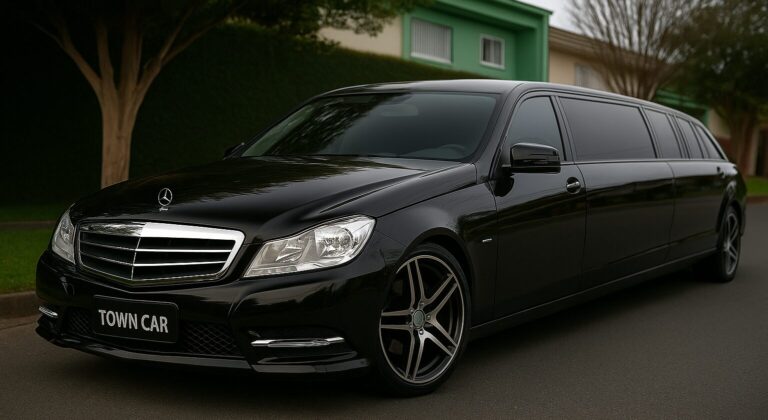 Limousine executiva Mercedes C180 para transporte executivo em Curitiba e locação de limousine em Curitiba