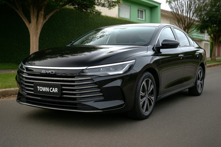 BYD King preto em transporte executivo em Curitiba pela Town Car