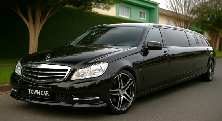 Limousine executiva Mercedes C180 para transporte executivo em Curitiba e locação de limousine em Curitiba