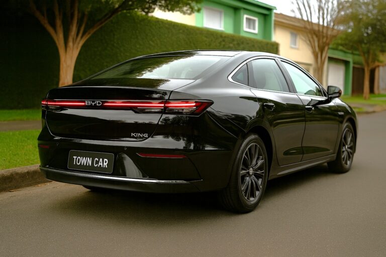 BYD King Town Car em transporte executivo de luxo em Curitiba