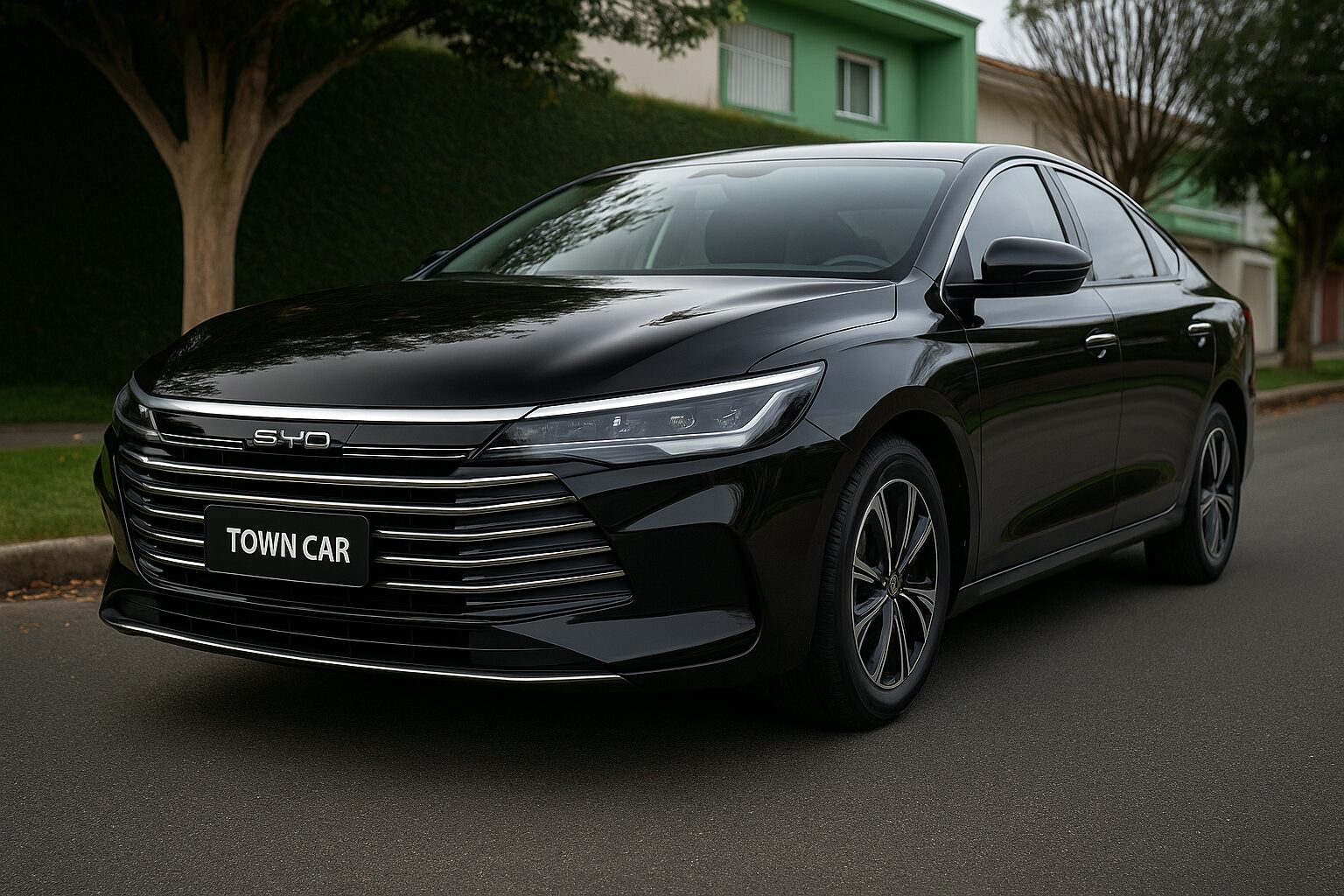 BYD King preto em transporte executivo em Curitiba pela Town Car