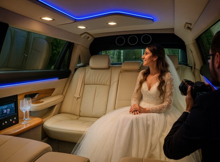 Locação de limousine de luxo para casamentos e noivas em Curitiba.